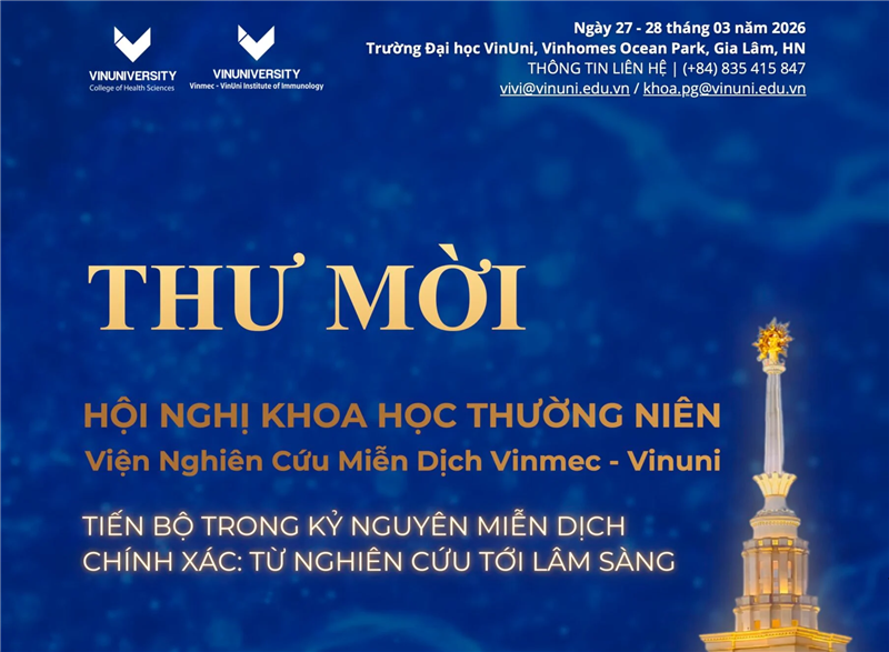 Hội nghị Khoa học thường niên năm 2026 Viện Nghiên cứu Miễn dịch Vinmec – VinUni